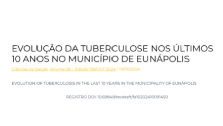 Professora da Unesulbahia publica artigo sobre evolução da Tuberculose em Eunápolis